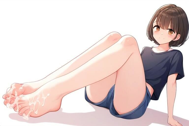 ツーサイドアップな女の子の足〜枯れるまでぶっかけまくる〜のサンプル画像 6