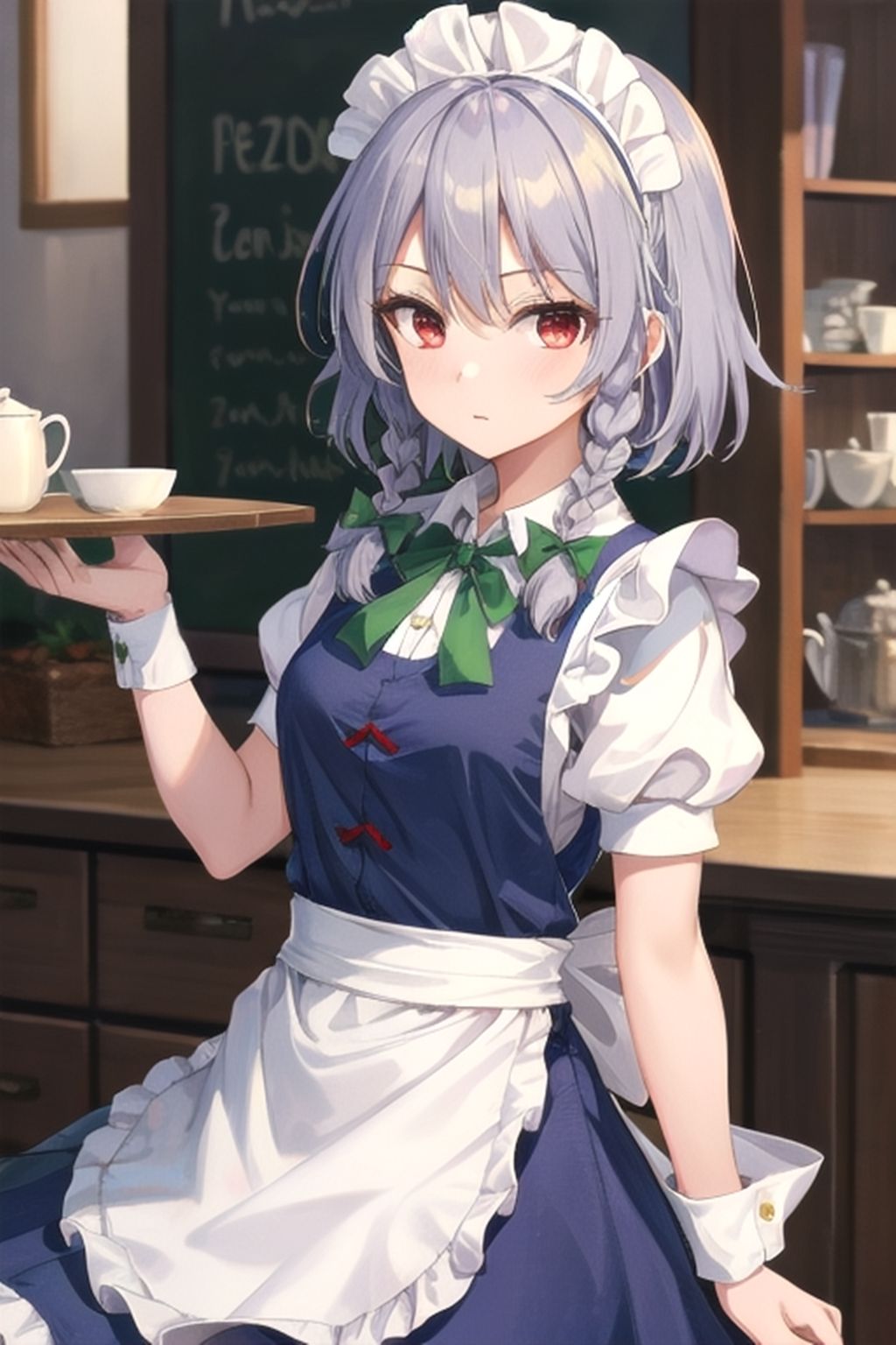 サンプル画像4:ある日、クール系の幼なじみがエッチな咲夜さんになった件(くまとねこ屋) [d_449559]