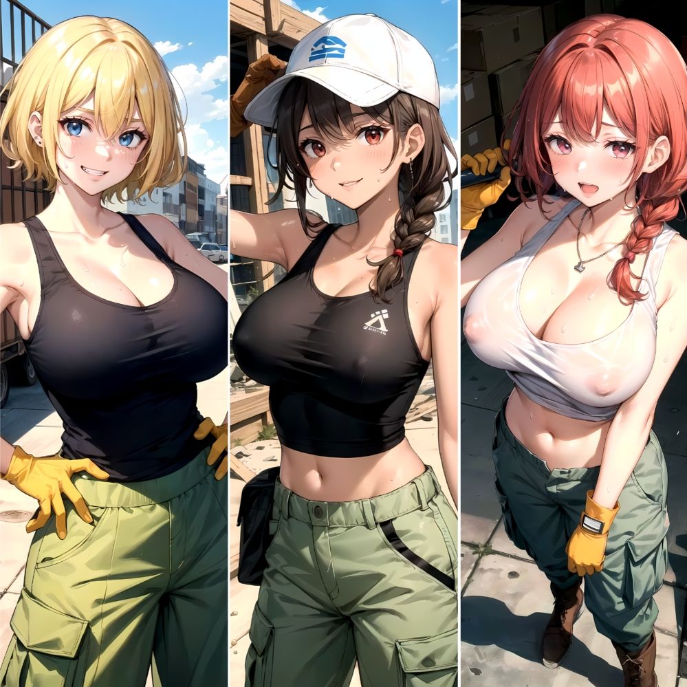 サンプル画像1:ガテン系ガールズ(aru’s art studio) [d_449561]