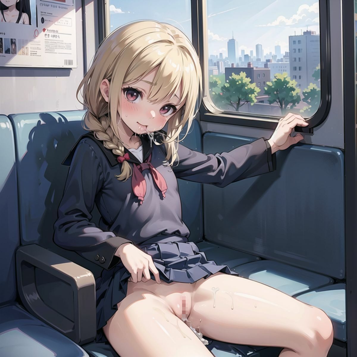 サンプル画像4:ノーパン美少女、電車●漢04(ロリもち) [d_449821]