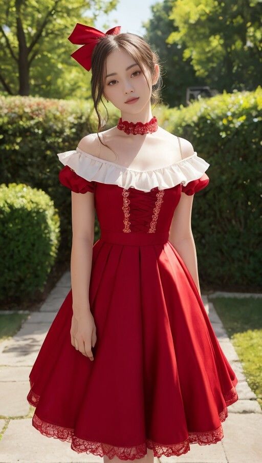 サンプル画像2:赤ドレスでパシャリ写真集(666のAI美女倶楽部) [d_449952]