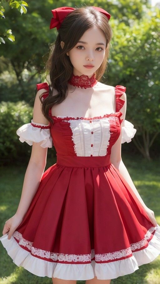 サンプル画像4:赤ドレスでパシャリ写真集(666のAI美女倶楽部) [d_449952]