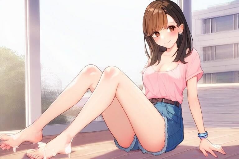 サンプル画像5:清楚な妹に足コキでぶっかけ〜歳の差わからせ〜(晴耕雨読) [d_450014]