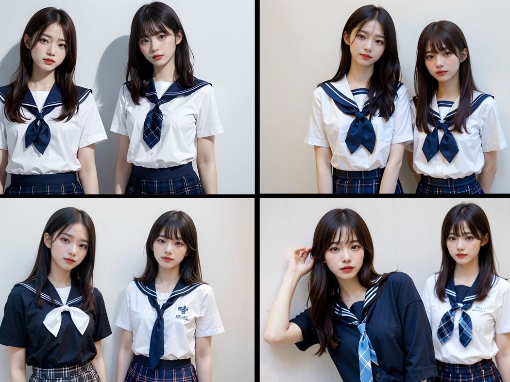 サンプル画像3:女子校生姉妹無料案内所(AIの日常キリトリ研究所) [d_450024]