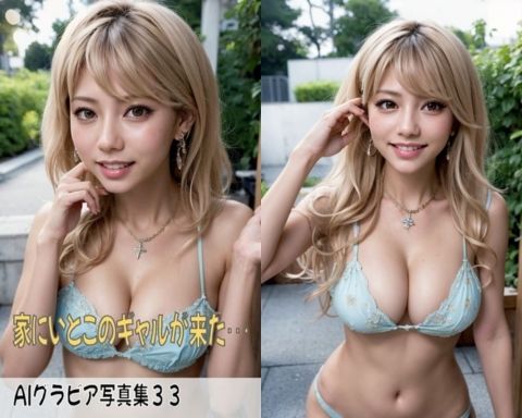 サンプル画像1:AIグラビア写真集33〜家にいとこのギャルが来た・・・〜(ねも) [d_450134]