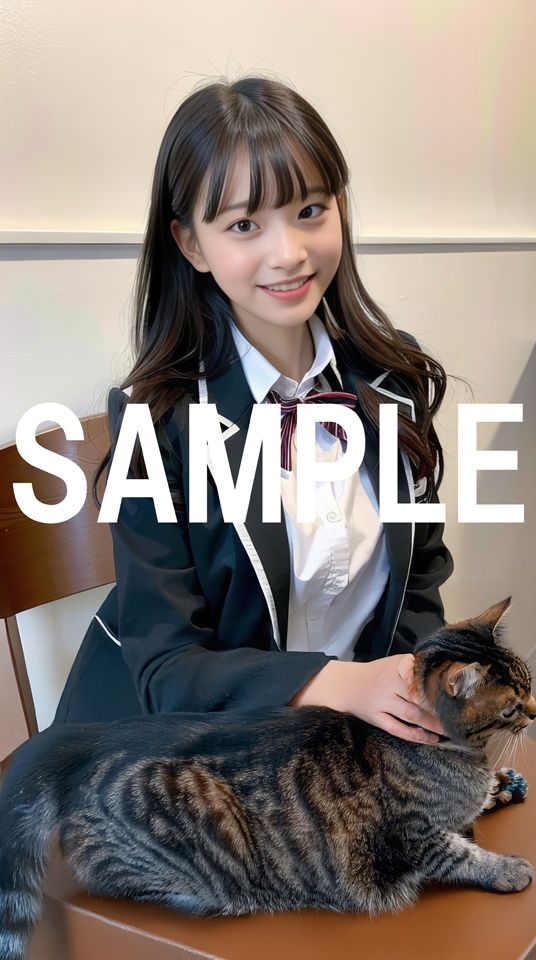 サンプル画像4:お昼休み中の女子校生(AI Art and Meditation) [d_450449]