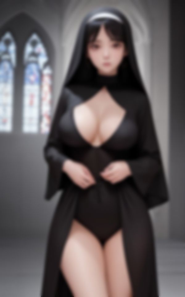 サンプル画像4:ワケあり淫乱巨乳シスター背徳たっぷりのヌード写真集(魅せるAI社) [d_450625]