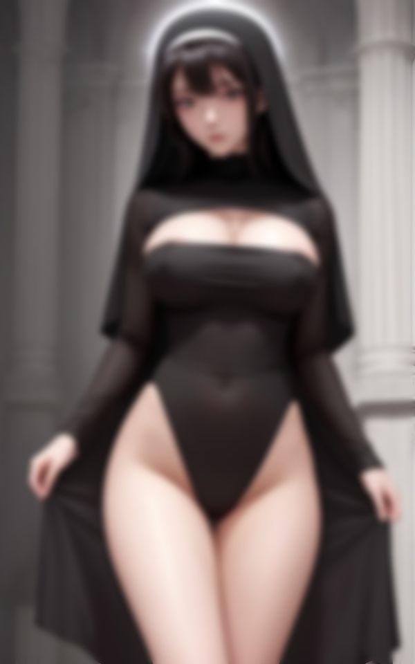 サンプル画像6:ワケあり淫乱巨乳シスター背徳たっぷりのヌード写真集(魅せるAI社) [d_450625]