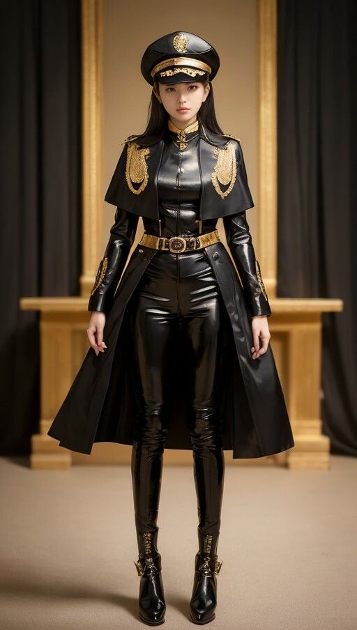 サンプル画像4:ラテ軍服でパシャリ写真集(666のAI美女倶楽部) [d_450728]