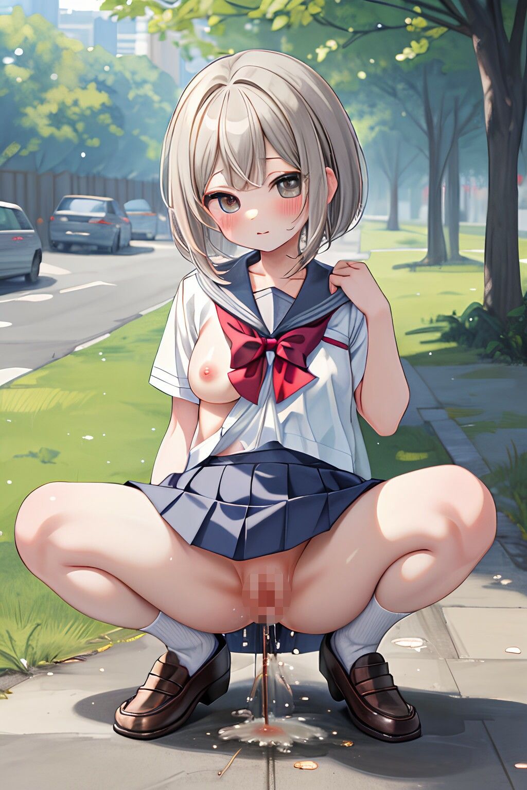 サンプル画像3:美少女おしっこ図鑑 Vol.2 〜おっぱい丸出し変態娘〜(FunkyFreaks) [d_450885]