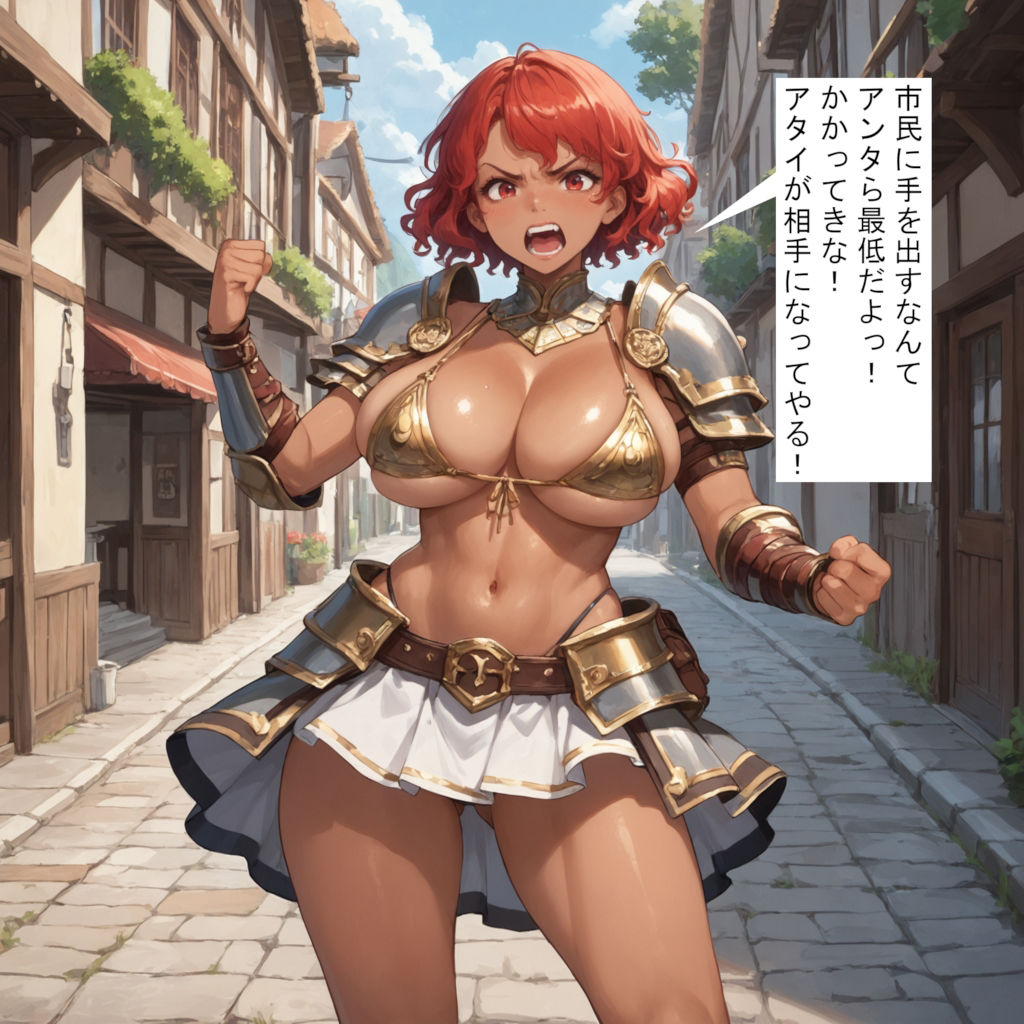 サンプル画像6:帝国に侵略された町(宇宙戦) [d_450925]