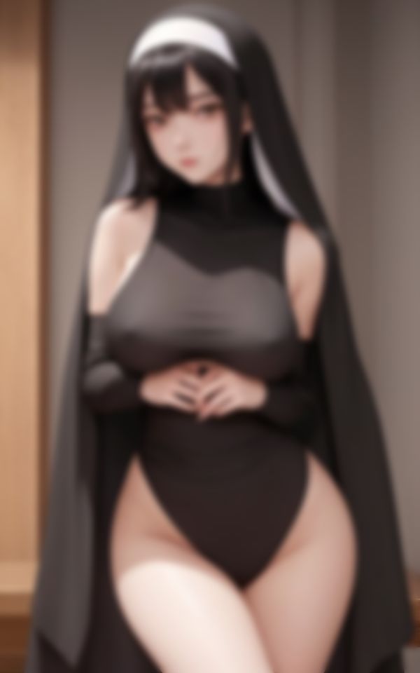 サンプル画像5:教会で露出する変態巨乳シスターの日常(AI製作LABO) [d_451068]