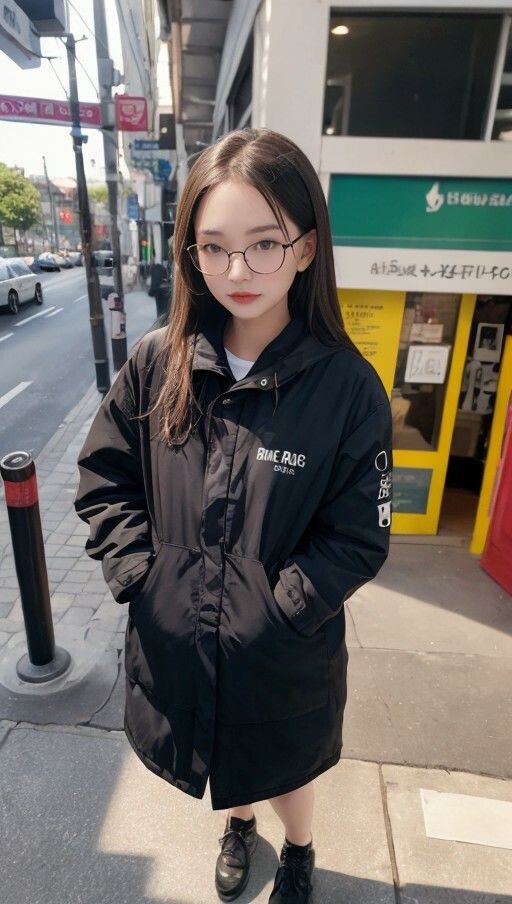 サンプル画像4:眼鏡っ娘でパシャリ写真集(666のAI美女倶楽部) [d_451219]