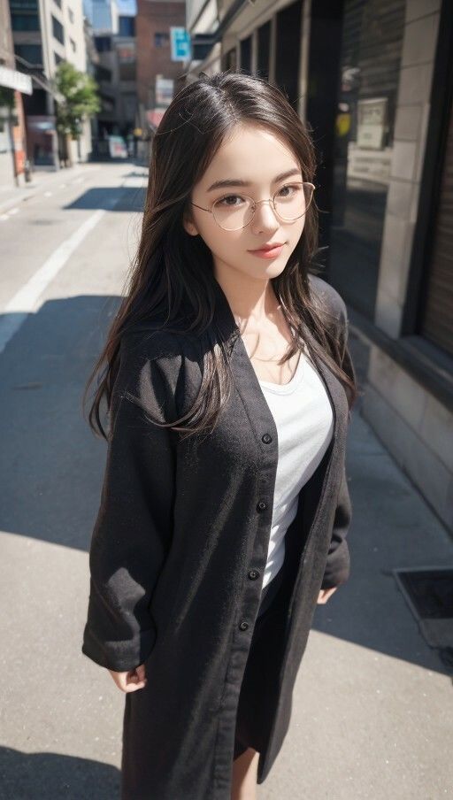 サンプル画像5:眼鏡っ娘でパシャリ写真集(666のAI美女倶楽部) [d_451219]