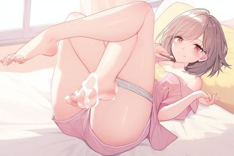 サンプル画像3:ショートカット女子と足エッチ〜ぶっかけまくる〜(晴耕雨読) [d_451247]