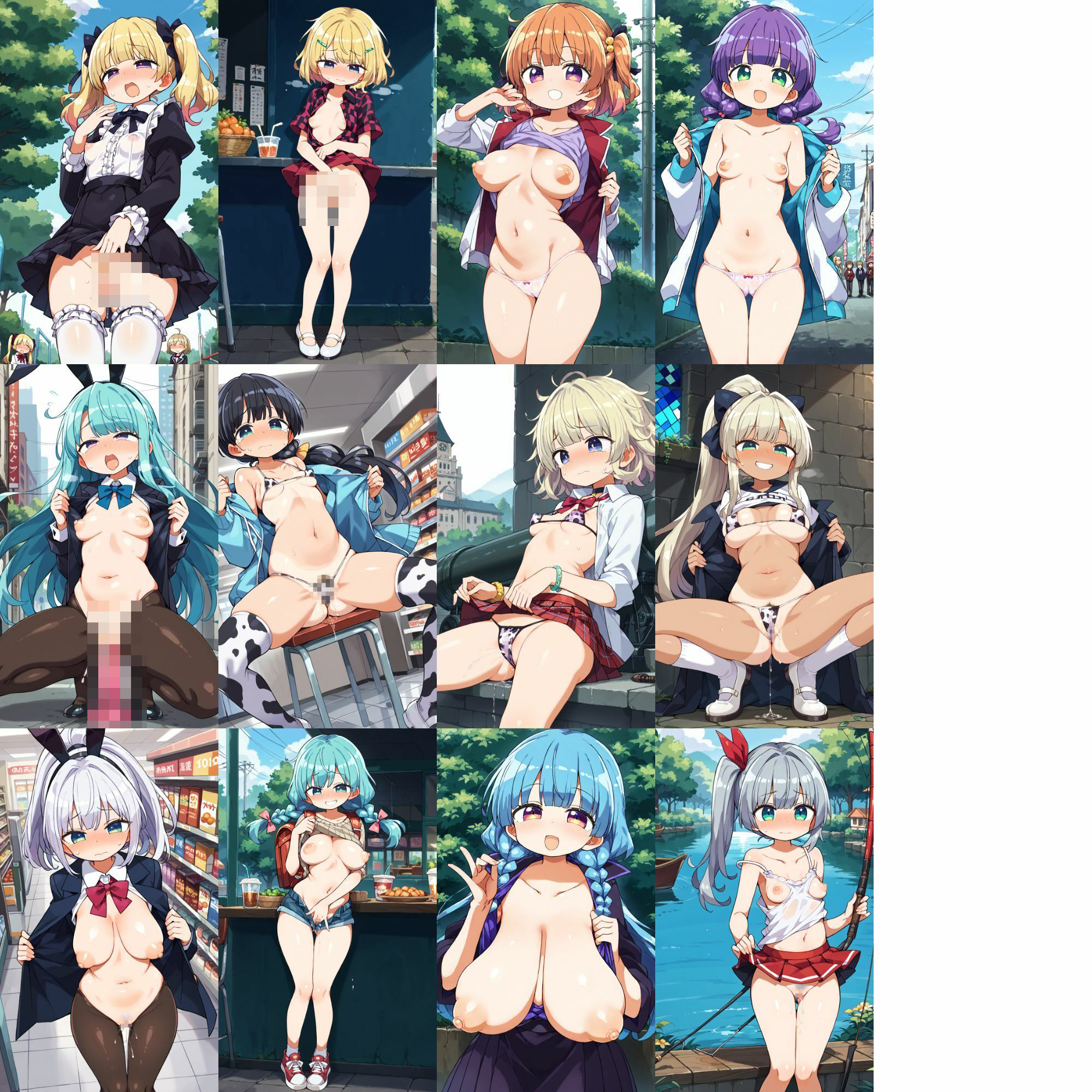 サンプル画像1:メ●●キが野外露出で恥部を見せつけてくるイラスト集(ひかりブックス) [d_451352]