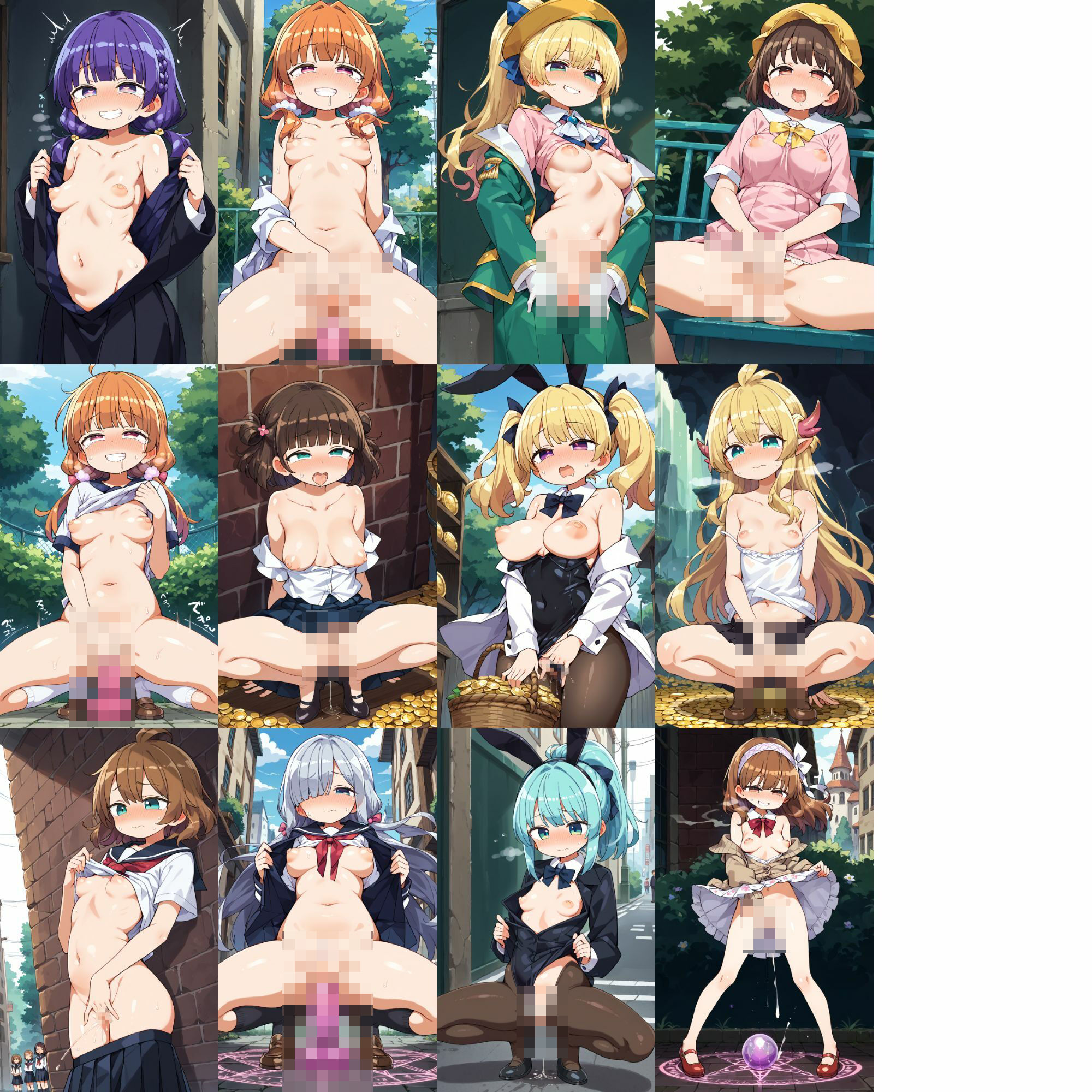 サンプル画像2:メ●●キが野外露出で恥部を見せつけてくるイラスト集(ひかりブックス) [d_451352]