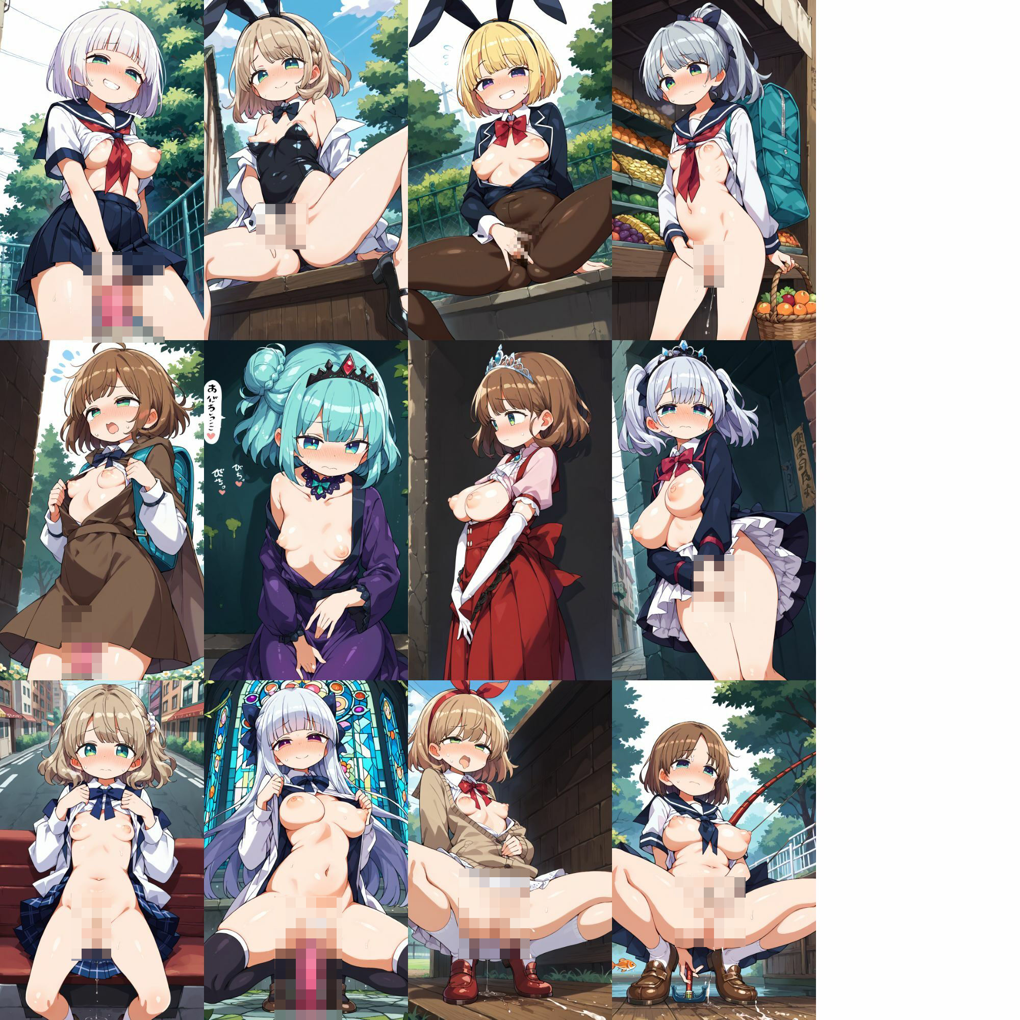 サンプル画像3:メ●●キが野外露出で恥部を見せつけてくるイラスト集(ひかりブックス) [d_451352]