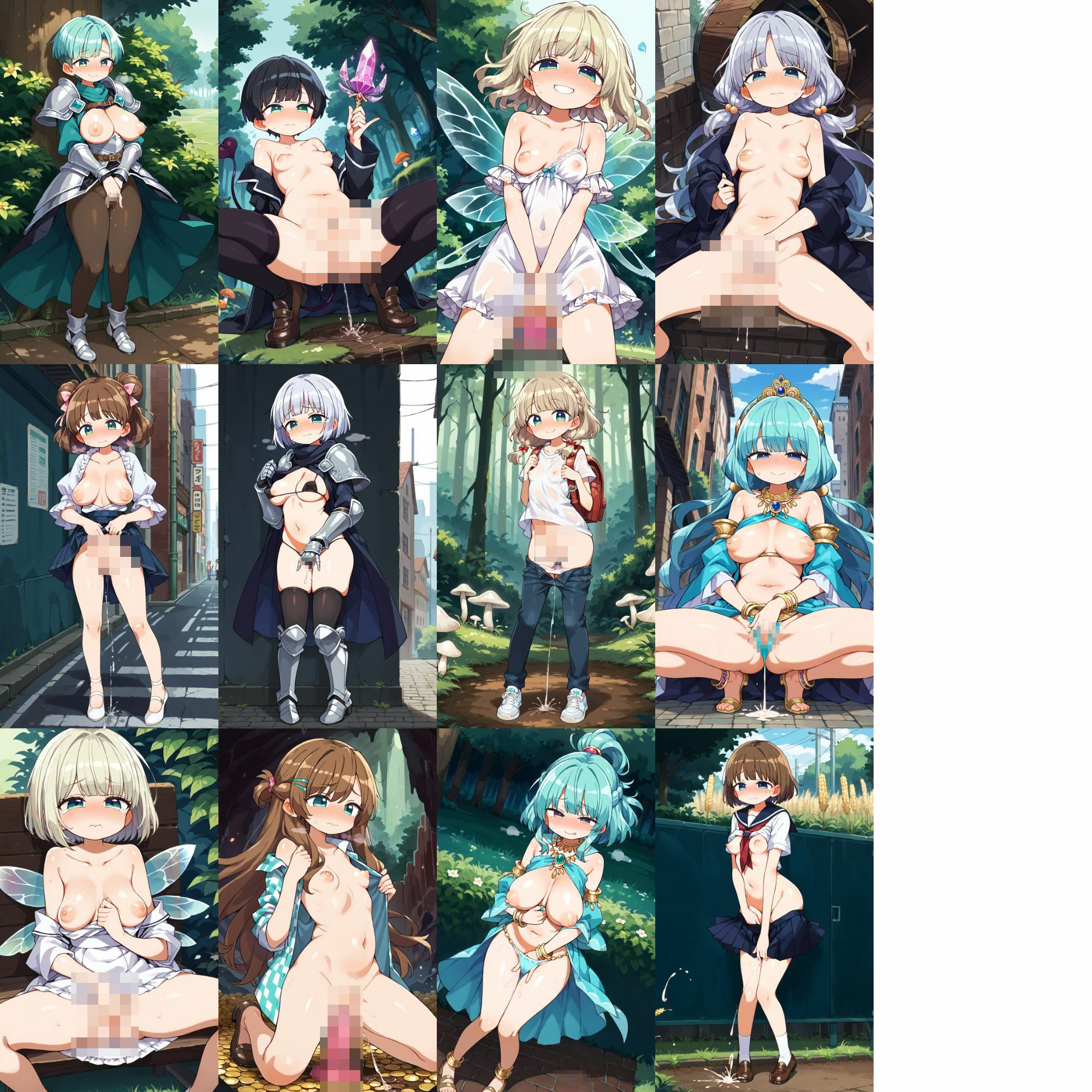 サンプル画像4:メ●●キが野外露出で恥部を見せつけてくるイラスト集(ひかりブックス) [d_451352]