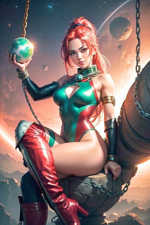 サンプル画像1:宇宙と鎖とスーパーヒロイン(SHIMMA@LastChallenge) [d_451493]