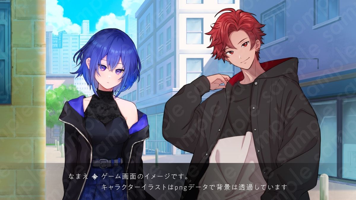 サンプル画像3:【立ち絵素材】クールな落ち着いた雰囲気の紺髪ショートカット女性のイラスト/私服・制服・裸ver有/全身差分14種【PSD付き】(素材WIZPACK) [d_451646]