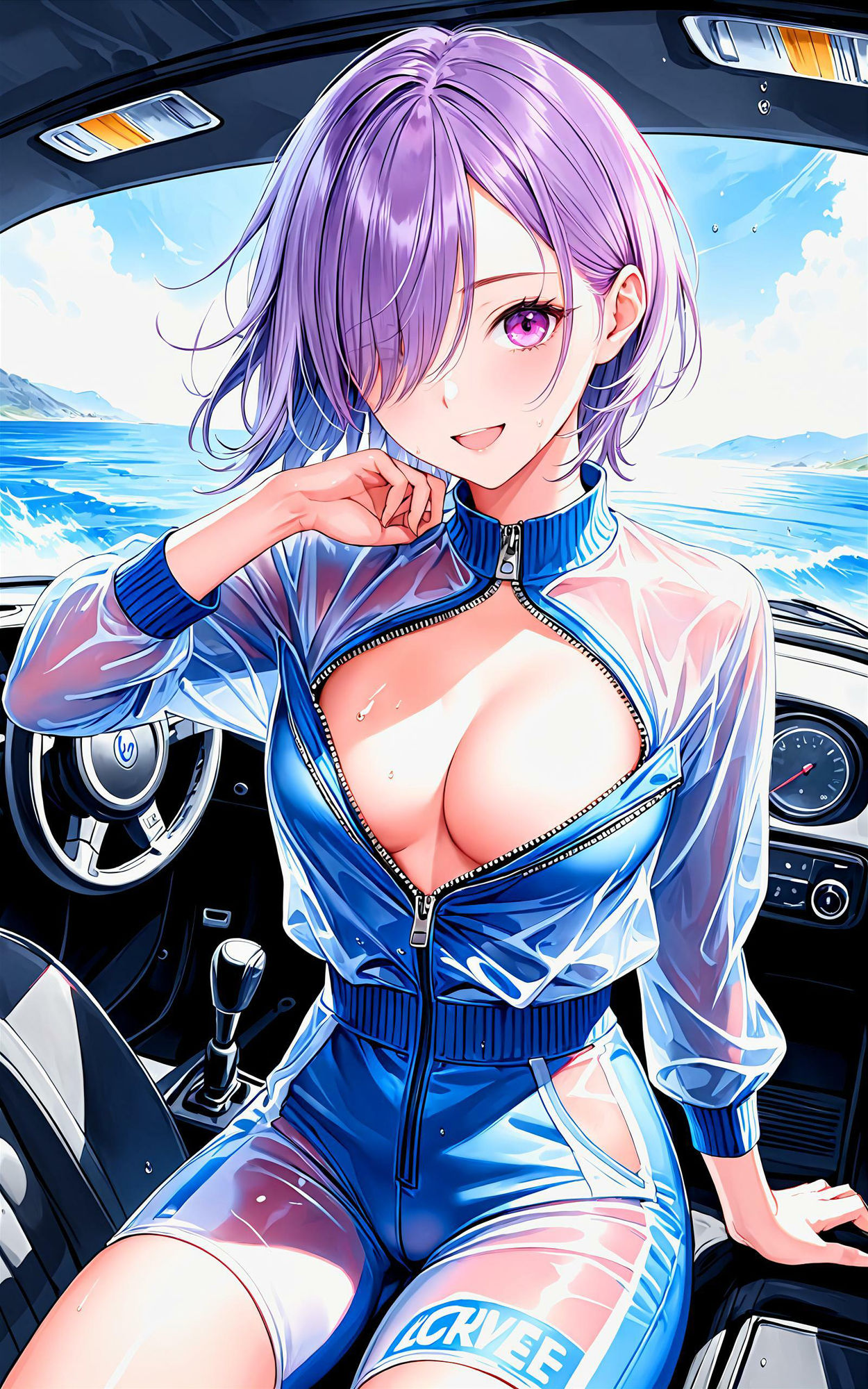 サンプル画像1:エチエチカーレース部 レース後の汗だく女子と禁断のエチエチドリフト！ vol.2(BETA) [d_451653]