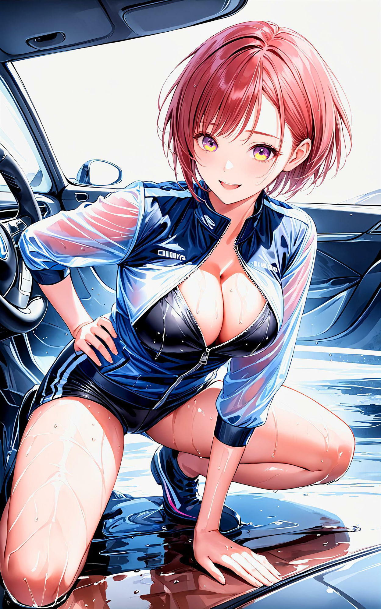 サンプル画像3:エチエチカーレース部 レース後の汗だく女子と禁断のエチエチドリフト！ vol.2(BETA) [d_451653]