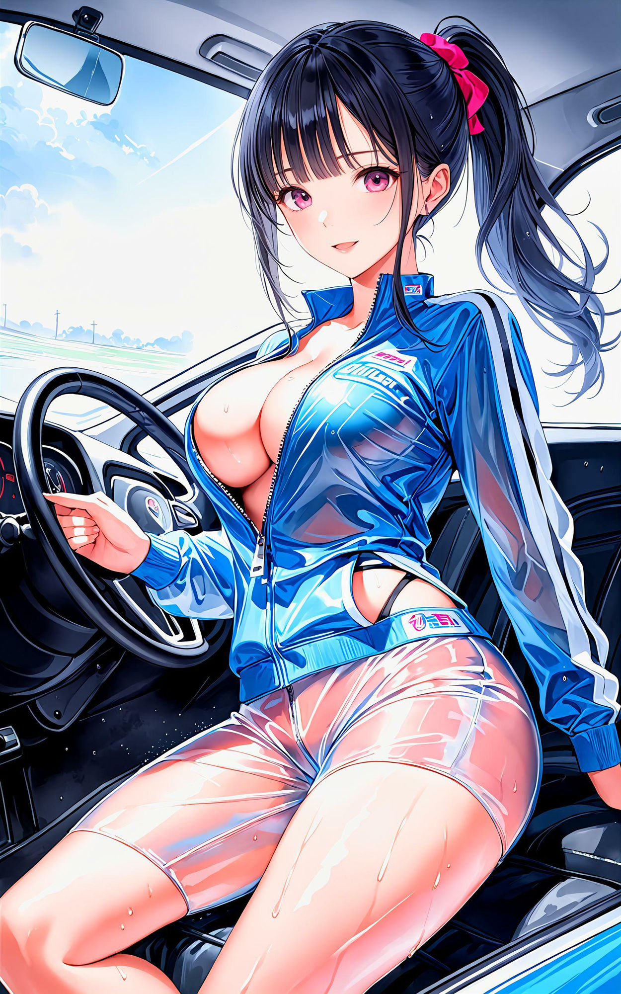 サンプル画像5:エチエチカーレース部 レース後の汗だく女子と禁断のエチエチドリフト！ vol.2(BETA) [d_451653]