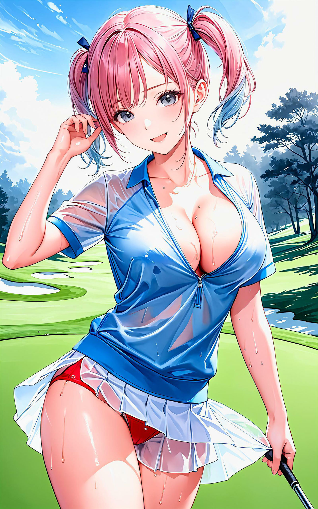 サンプル画像4:エチエチゴルフ部 ゴルフ部のエースが俺にだけ教える秘密のスイング！ vol.2(BETA) [d_451654]