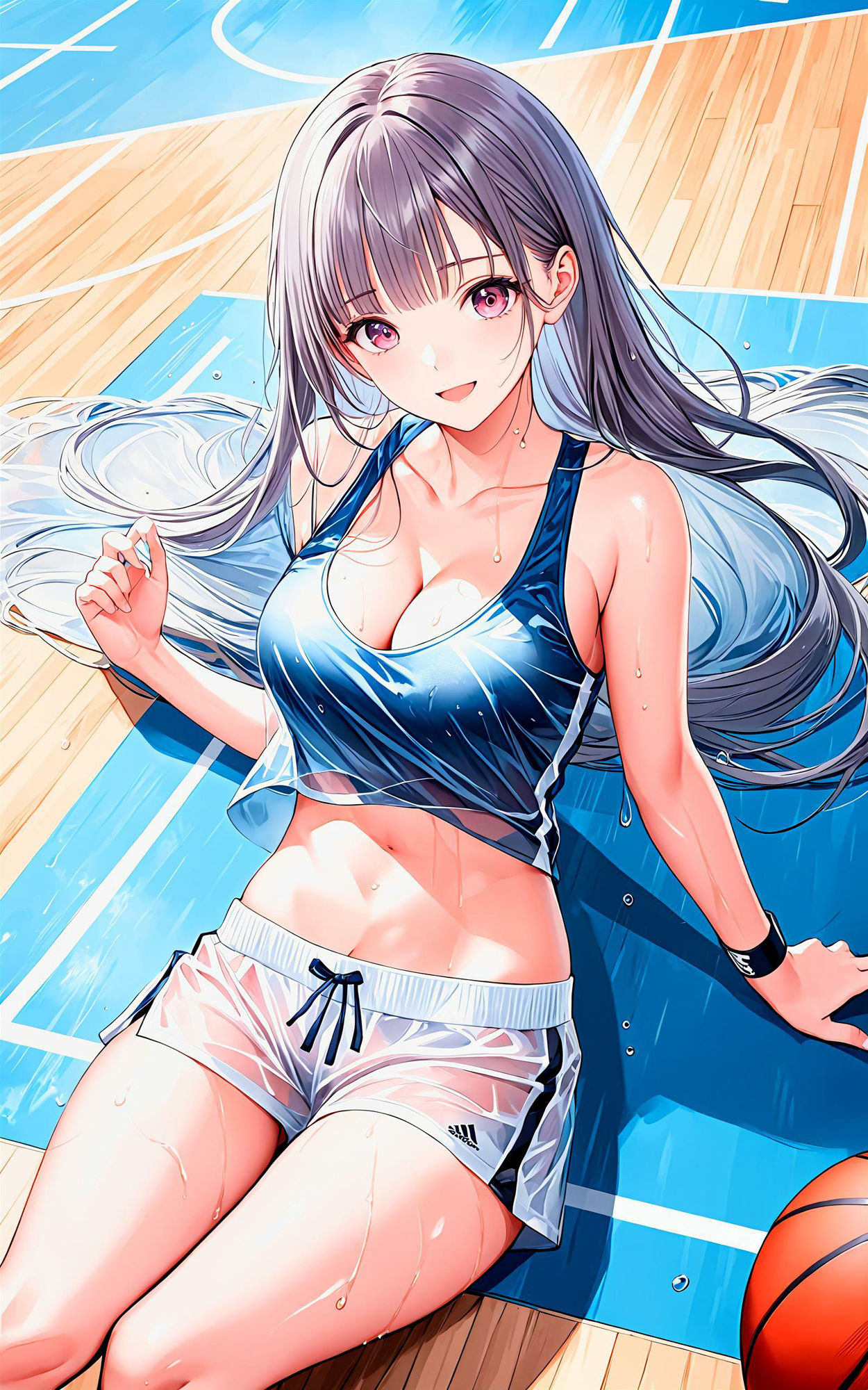 サンプル画像4:エチエチバスケ部 バスケの天才少女がエロすぎる！禁断の汗だくドリブル！ vol.2(BETA) [d_451656]