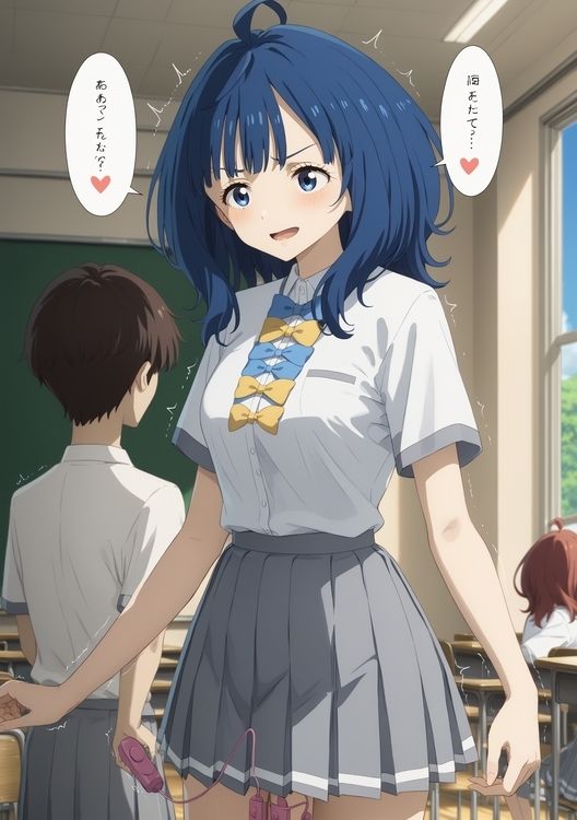 サンプル画像1:八◯見 杏菜のえっちな一日(AI同人部) [d_451674]