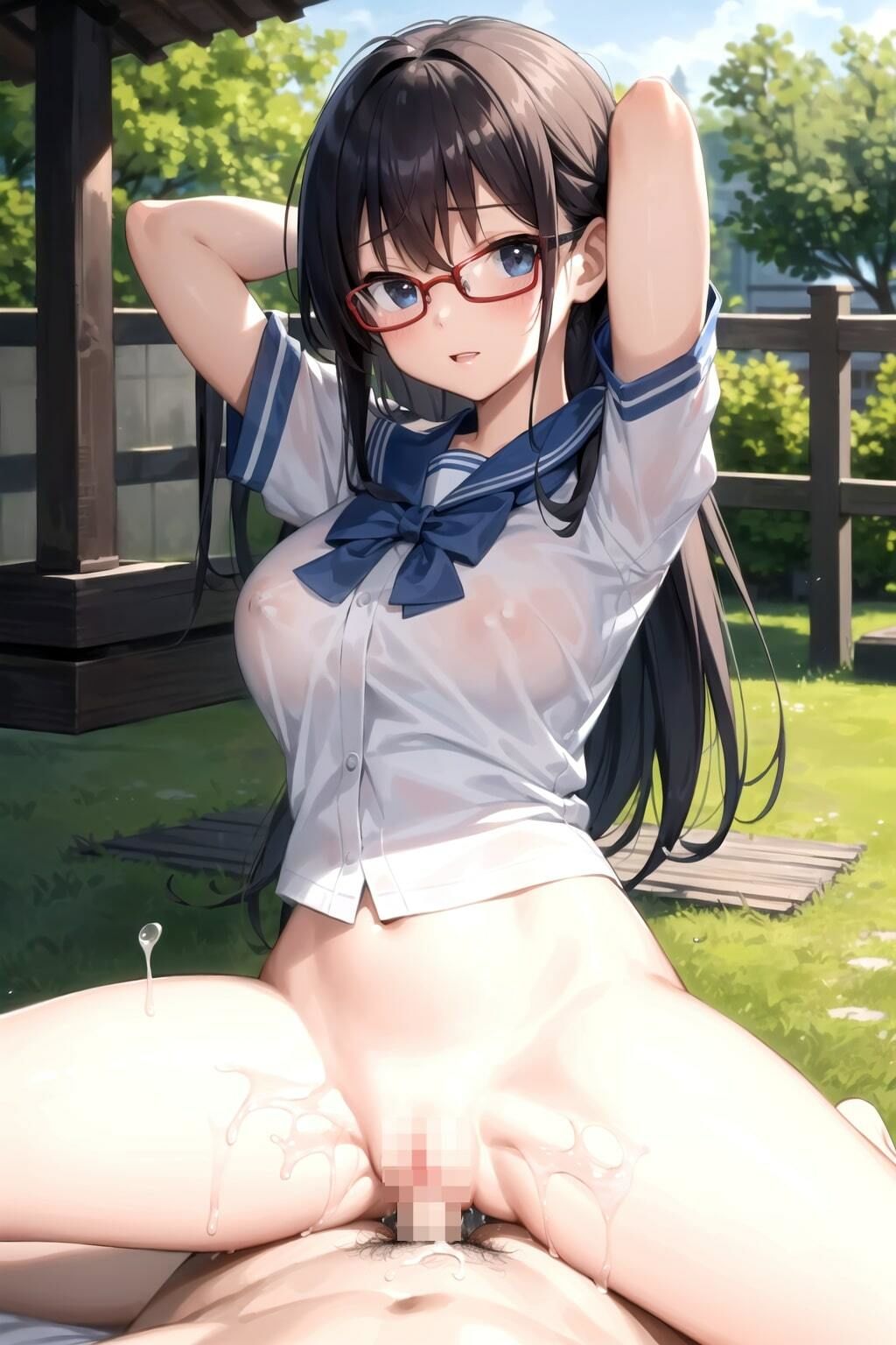 サンプル画像1:巨乳！童顔！メガネ女子とのラブラブ野外セックス【1536×1024高画質サイズ！美麗画像厳選200枚以上！スマホ閲覧向け縦長画像】(あにまーと☆アニマート) [d_451691]