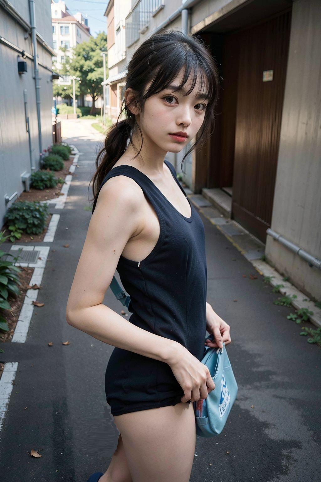 サンプル画像5:スク水で通学する女子校生(FAI文庫) [d_451832]