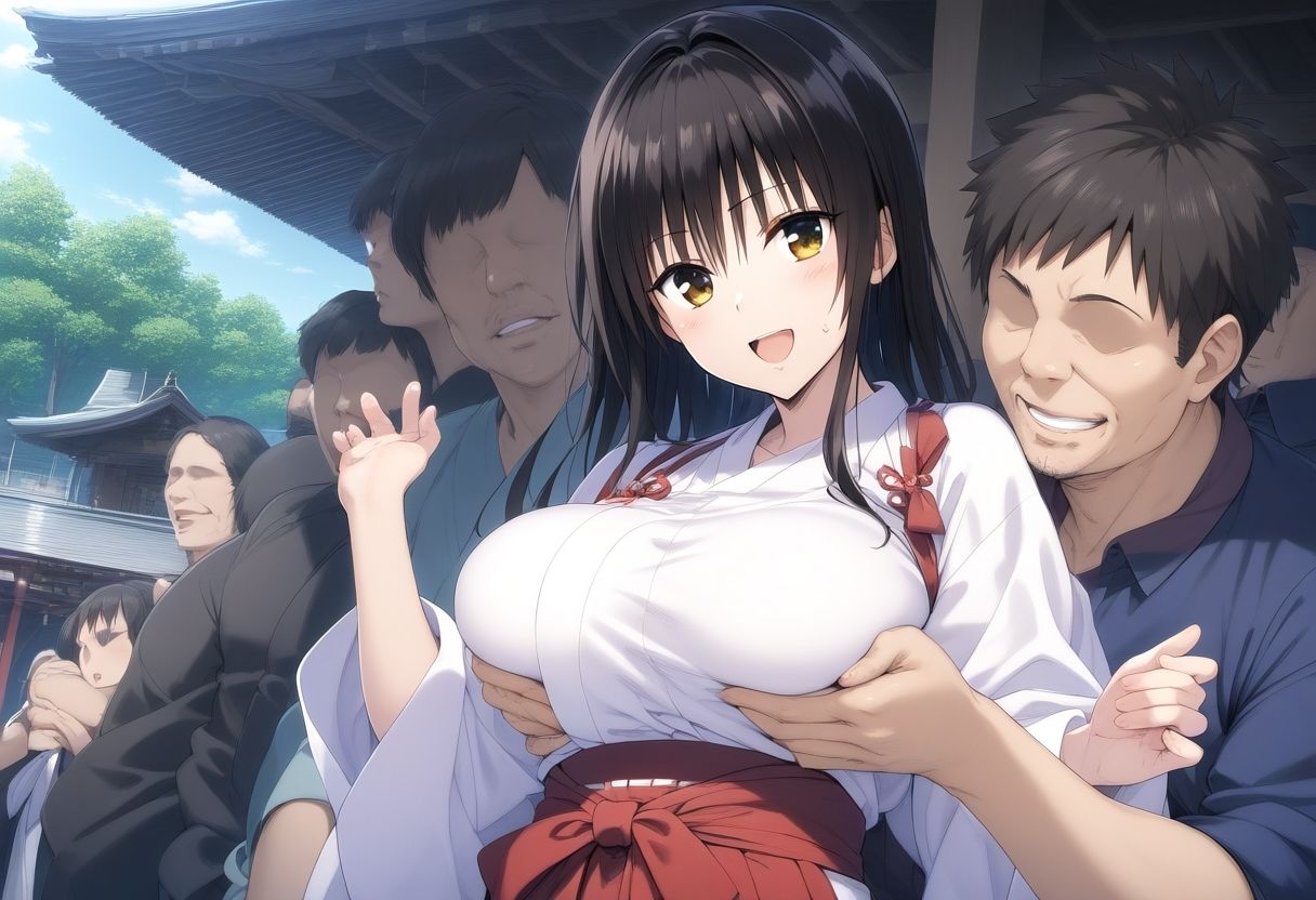 サンプル画像2:古〇川唯 巫女衣装神社エッチ(タカーノ) [d_451884]