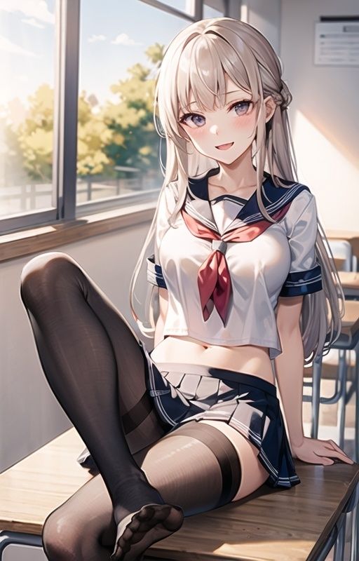 サンプル画像1:先生のチンコはビンビン！制服美少女とヘンタイ課外授業！！(ai生成で中出し天国) [d_451918]