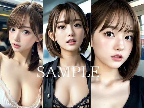 サンプル画像1:あなたを見つめる清楚美女！電車の向かいの熱視線！！(雫) [d_451996]