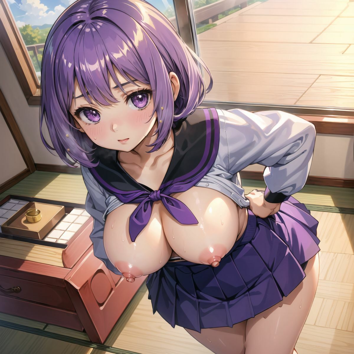 サンプル画像1:純粋無垢なJKと二人きりの密室 〜和室と先輩と私〜(みたらしあんこ) [d_452007]