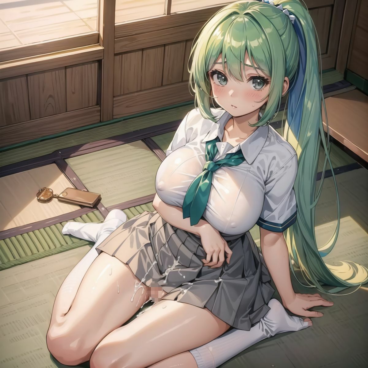 サンプル画像3:純粋無垢なJKと二人きりの密室性交02 〜和室と先輩と私〜(みたらしあんこ) [d_452012]