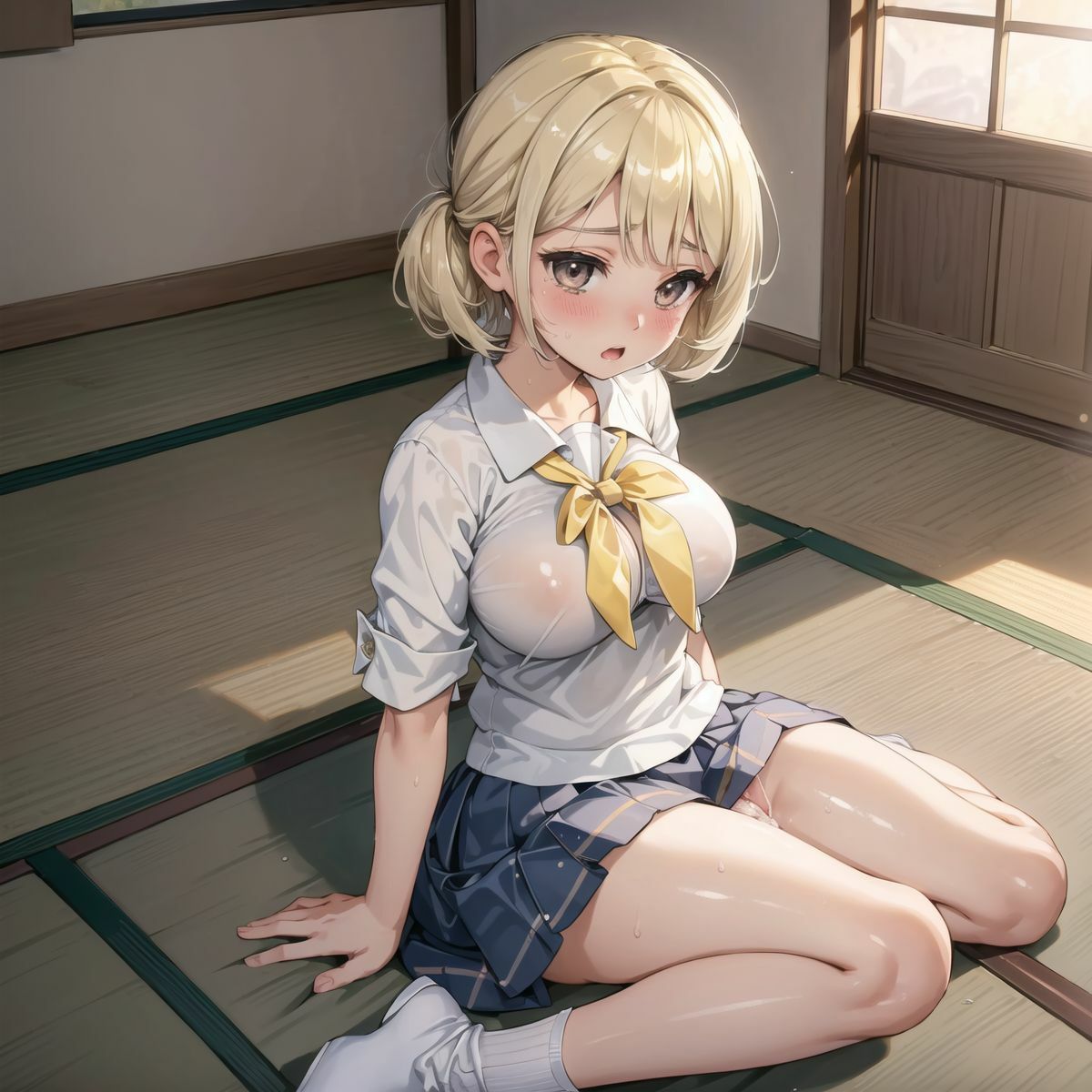 サンプル画像2:純粋無垢なJKと二人きりの密室性交04 〜和室と先輩と私〜(みたらしあんこ) [d_452017]