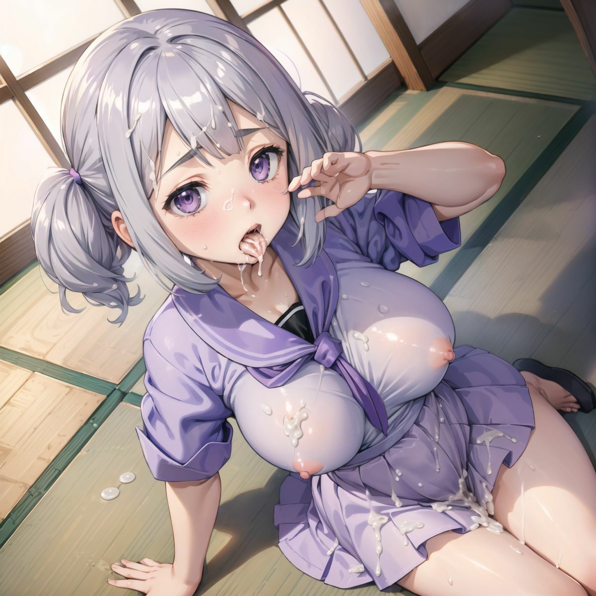 サンプル画像3:純粋無垢なJKと二人きりの密室性交04 〜和室と先輩と私〜(みたらしあんこ) [d_452017]