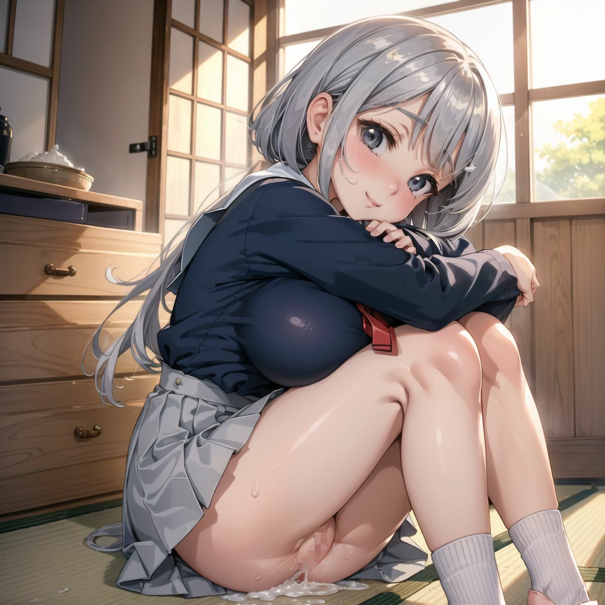 サンプル画像6:純粋無垢なJKと二人きりの密室性交04 〜和室と先輩と私〜(みたらしあんこ) [d_452017]