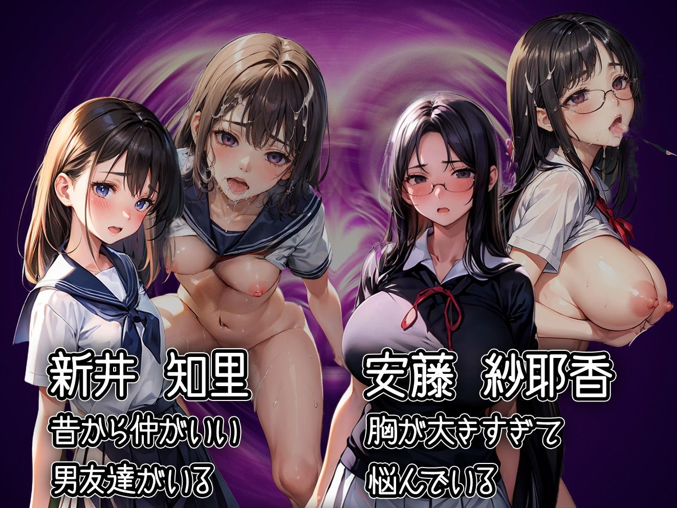 サンプル画像3:11人の女子校生を催●アプリで洗脳支配して中出ししまくる総集編【セリフ付き】(aiもみむ出版) [d_452088]