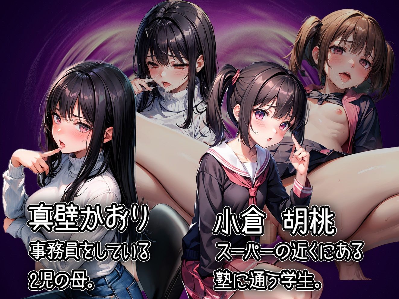 サンプル画像5:11人の女子校生を催●アプリで洗脳支配して中出ししまくる総集編【セリフ付き】(aiもみむ出版) [d_452088]