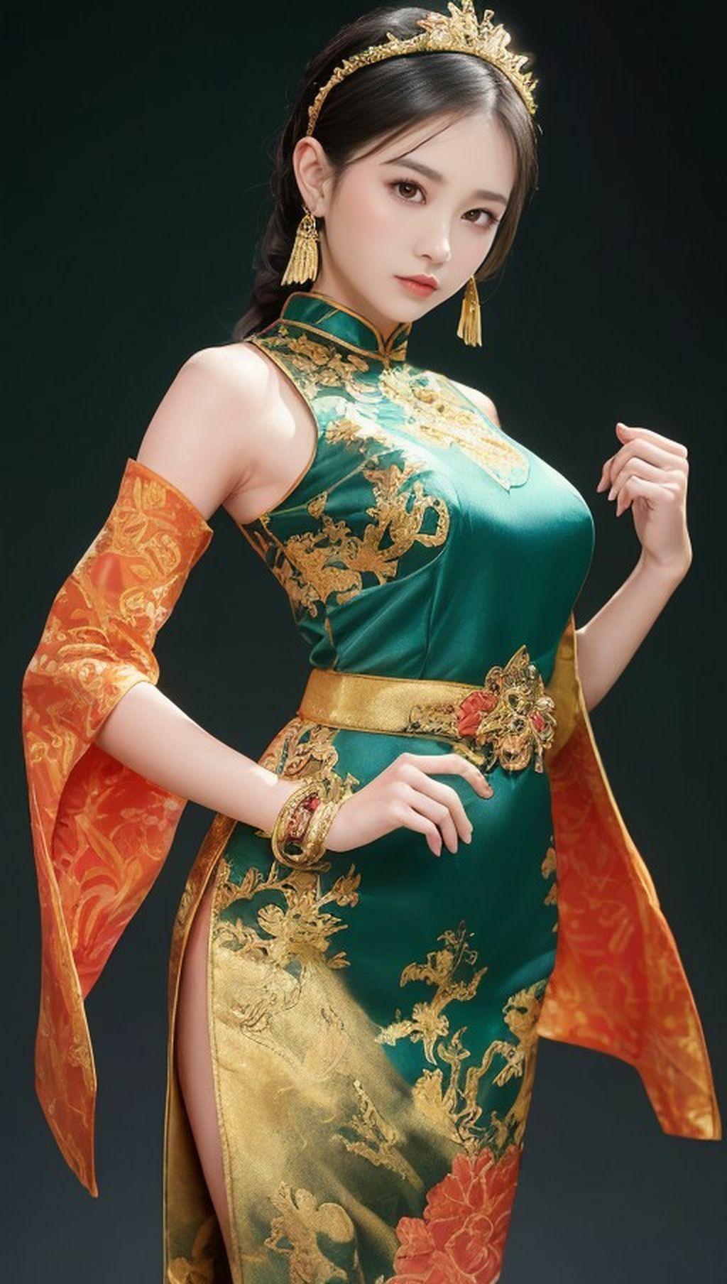 サンプル画像1:アジアンドレスでパシャリ写真集(666のAI美女倶楽部) [d_452157]