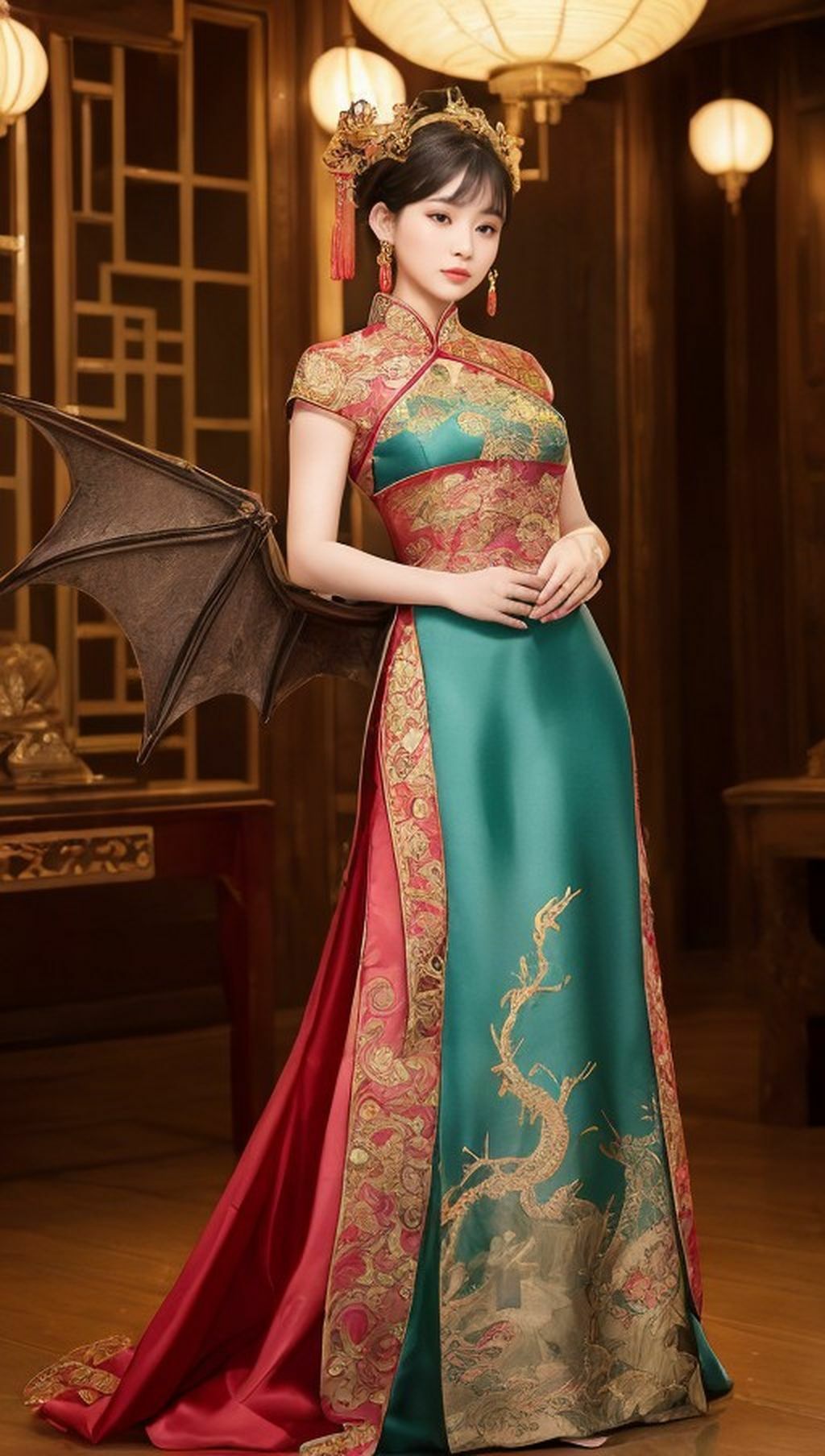 サンプル画像2:アジアンドレスでパシャリ写真集(666のAI美女倶楽部) [d_452157]