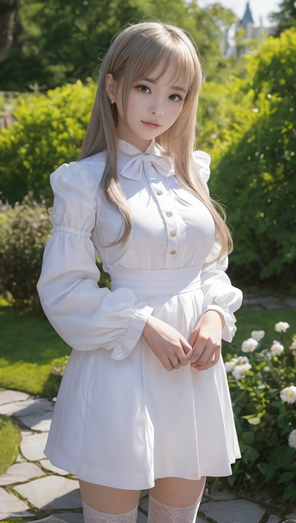 サンプル画像4:ワンダーランドガーデンコスでパシャリ写真集(666のAI美女倶楽部) [d_452169]