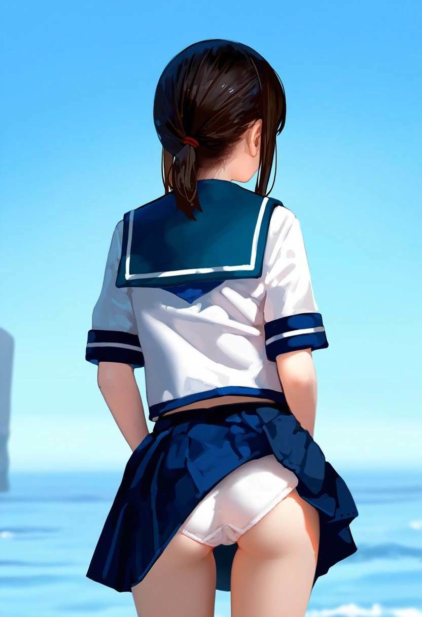 サンプル画像2:吹雪（艦〇れ） 大量ぱんつ （セーラー服）(ちゅりのおぱんつ研究所) [d_452243]