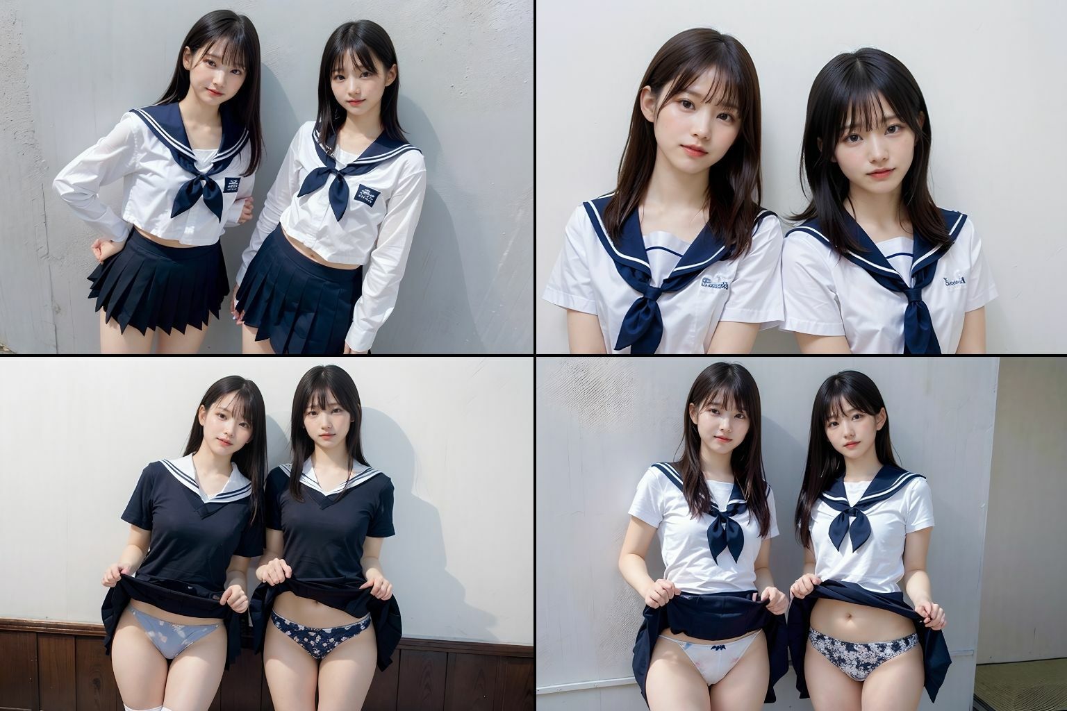 サンプル画像2:姉妹女子校生に囲まれて(ジブン) [d_452257]