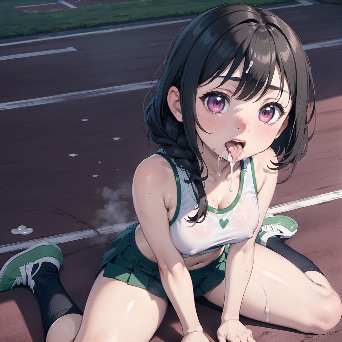 サンプル画像1:【vol.9】陸上女子のナイショの居残り指導(にくどんぶり侍) [d_452391]