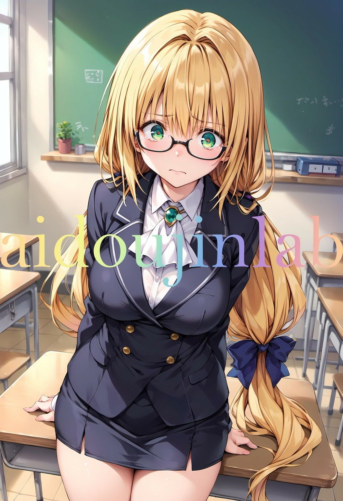 サンプル画像1:と〇ぶる 断れずに男子生徒の性処理をしてあげるテ〇アーユ先生(AI同人Lab) [d_452541]